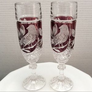 Vintage pair of Nachtmann 🇩🇪 crystal stemware